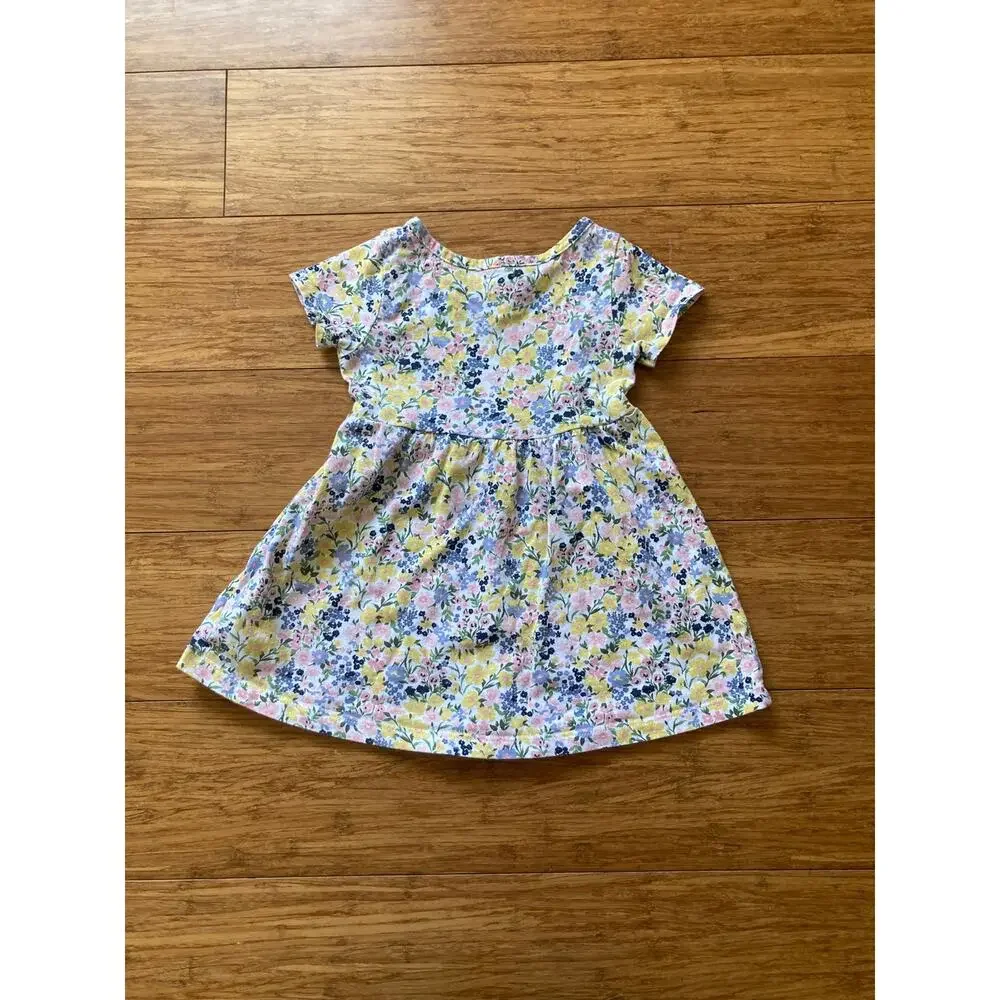 Old Navy Floral Stretch Pullover Dress, Size 12-18M